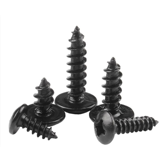 Cross recessed large flat head tapping screw