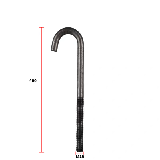 J-type anchor bolt (umbrella hook anchor bolt)