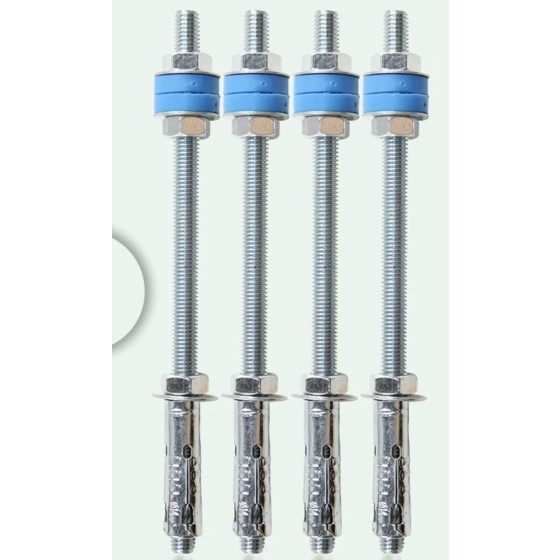 Air conditioner shock absorbing hanger rod