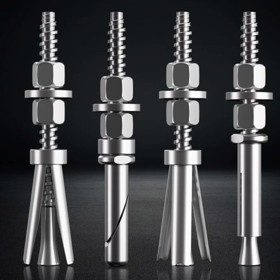 Diamond drill expansion anchor (flat mouth, bevel mouth, 2 segments, 3 segments)