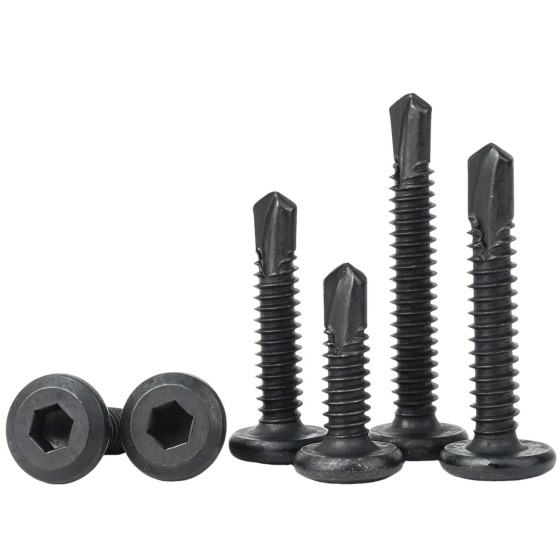 Hex socket flat head self-drilling screw