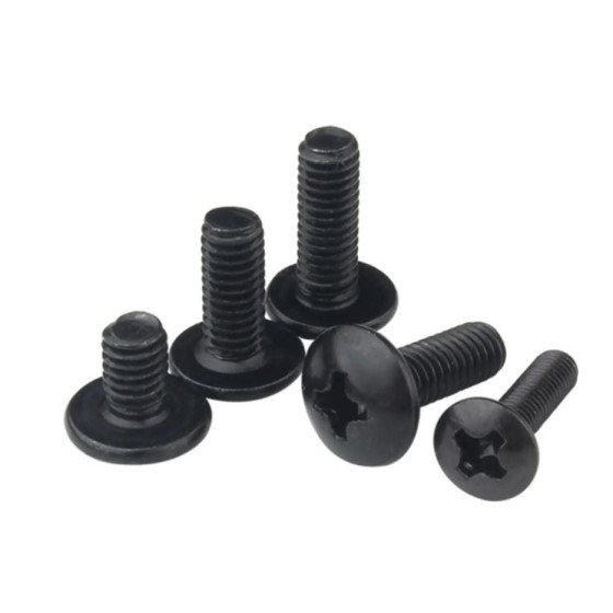 Cross recessed large flat head screw