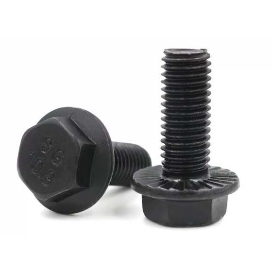 Enlarged serrated flange bolt