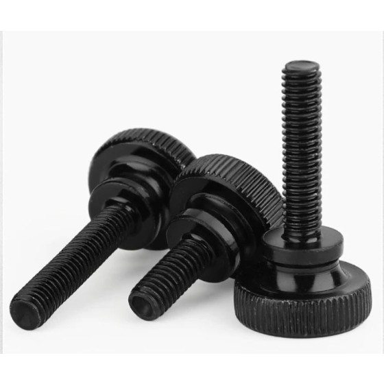 Knurled high head screw