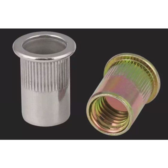 Flat head rivet nut